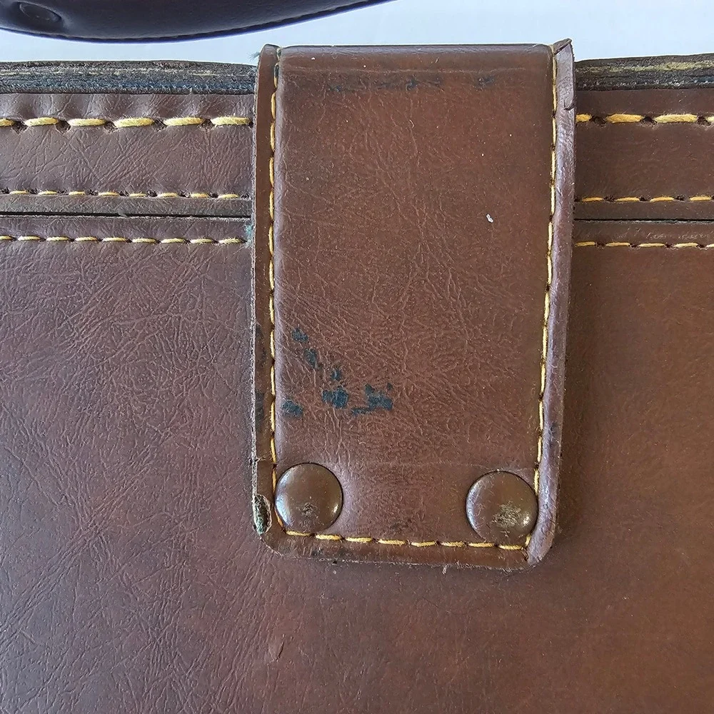 Vintage Polaroid Camera Case Brown Leatherette Carrying Bag Retro‎ Photography